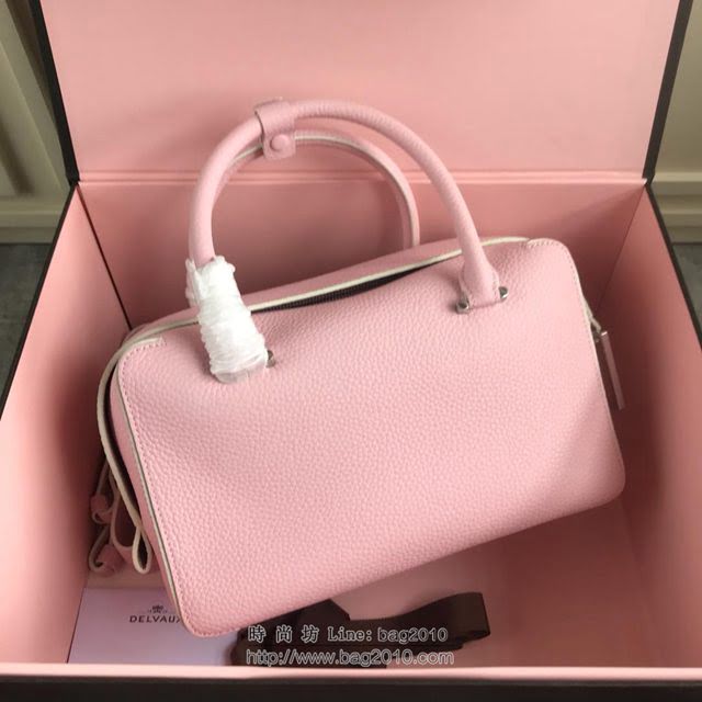 DELVAUX女包 Delvau單肩斜挎包 半手工Cool box 中號 德爾沃女手提包 手拎包 櫻花粉  fcs1184